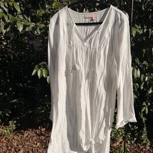 Fresh Produce White Boho Tunic Top